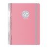 DOHE AGENDA ANUAL MEMPHIS ESPIRAL 15X21CM DP CIERRE C/GOMA PP ROSA 2026