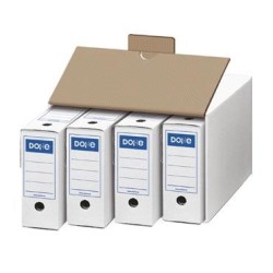 DOHE CONTENEDOR DE ARCHIVO DEFINITIVO 424X360X262MM CARTÓN BLANCO PACK 10 UD
