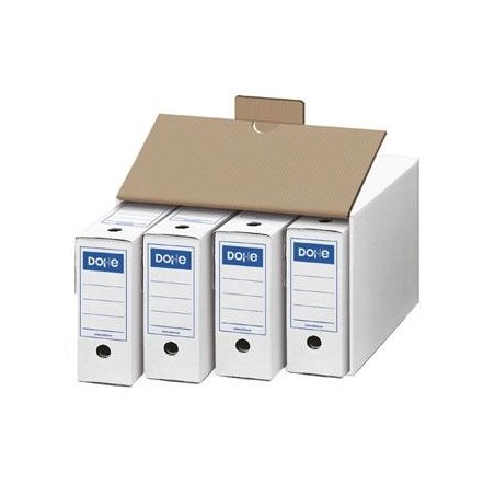 DOHE CONTENEDOR DE ARCHIVO DEFINITIVO 424X360X262MM CARTÓN BLANCO PACK 10 UD