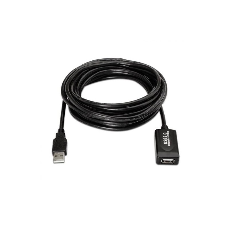 AISENS CABLE EXTENSIÓN USB 2.0 PROLONGADOR CON AMPLIFICADOR, TIPO A MACHO A TIPO A HEMBRA, 5 METROS