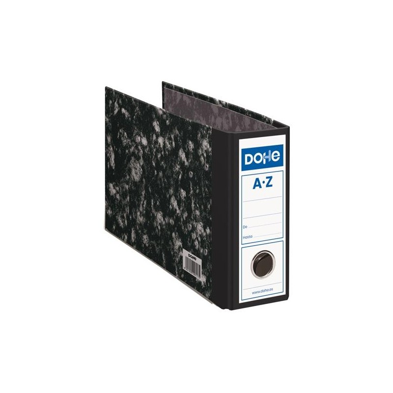 DOHE ARCHIVADOR PALANCA ARCHINOVO CUARTO APAISADO LOMO ANCHO CARTÓN FORRADO NEGRO JASPEADO