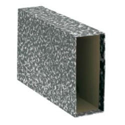 DOHE FUNDA ARCHIVADOR ARCHINOVO CUARTO APAISADO LOMO ANCHO CARTÓN FORRADO NEGRO JASPEADO