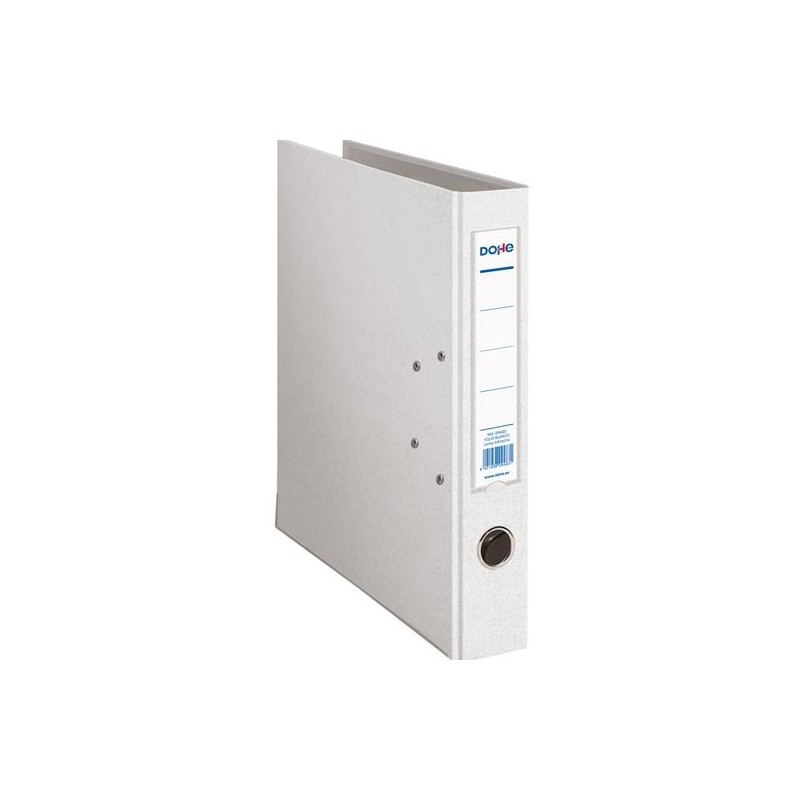 DOHE ARCHIVADOR PALANCA ARCHICOLOR FOLIO LOMO ESTRECHO RADO CARTÓN FORRADO PP BLANCO