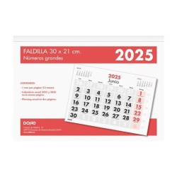 DOHE CALENDARIO SOBREMESA/FALDILLA 30X21CM NÚMEROS GRANDES 2026