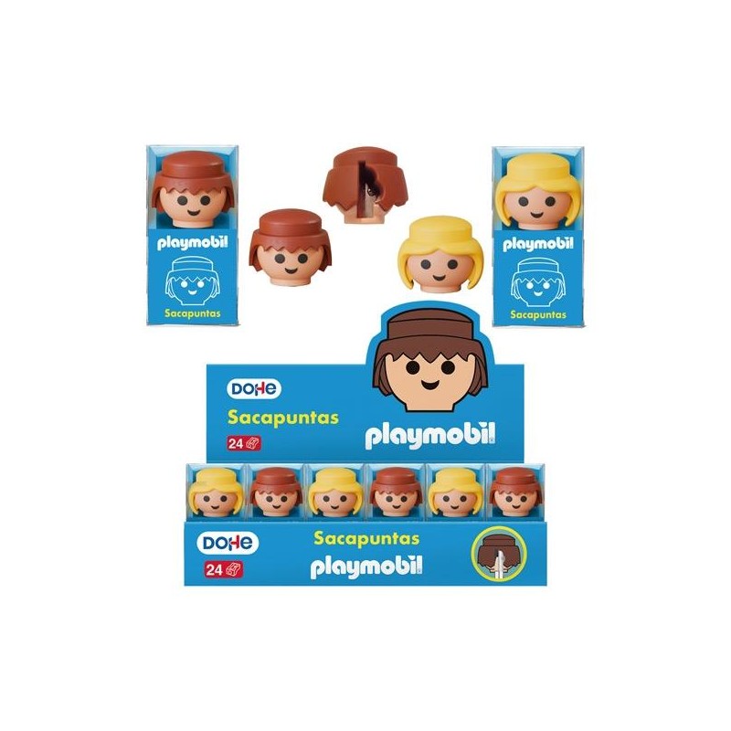 DOHE SACAPUNTAS PLAYMOBIL SURTIDO EXPOSITOR 24 UD