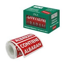 DOHE PACKIA ROLLO ETIQUETAS ADHESIVAS PREIMPRESAS PARA ENVÍOS / 100 X 50 MM / "CONTIENE ALBARÁN"