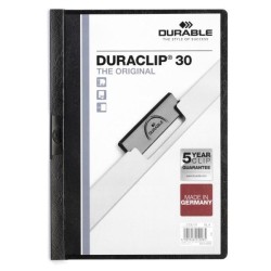 DURABLE CARPETA DOSSIER PINZA DURACLIP 30 NEGRO A4 -25U-