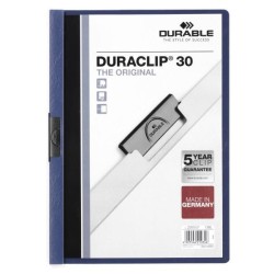 DURABLE CARPETA DOSSIER PINZA DURACLIP 30 AZUL OSCURO A4 -25U-
