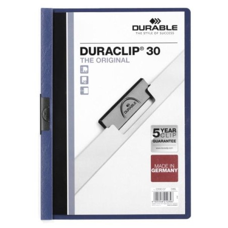 DURABLE CARPETA DOSSIER PINZA DURACLIP 30 AZUL OSCURO A4 -25U-