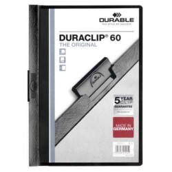 DURABLE CARPETA DOSSIER PINZA DURACLIP 60 NEGRO A4 -25U-