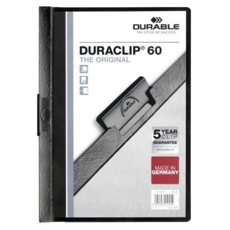 DURABLE CARPETA DOSSIER PINZA DURACLIP 60 NEGRO A4 -25U-