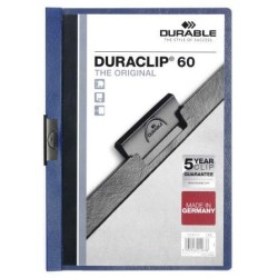 DURABLE CARPETA DOSSIER PINZA DURACLIP 60 AZUL OSCURO A4 -25U-