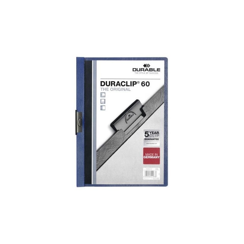 DURABLE CARPETA DOSSIER PINZA DURACLIP 60 AZUL OSCURO A4 -25U-