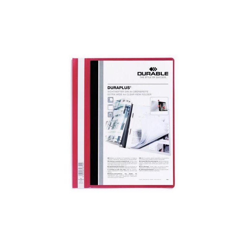 DURABLE CARPETA DE PRESENTACIÓN DOSSIER FÁSTENER DURAPLUS A4 ROJO -25 UD-