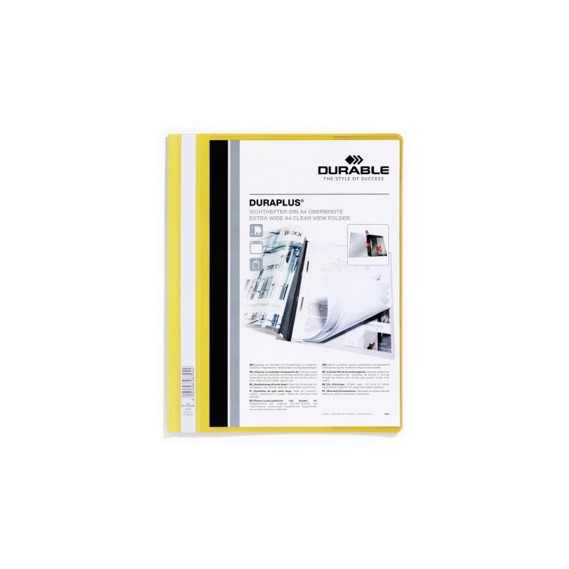 DURABLE CARPETA DE PRESENTACIÓN DOSSIER FÁSTENER DURAPLUS A4 AMARILLO -25 UD-