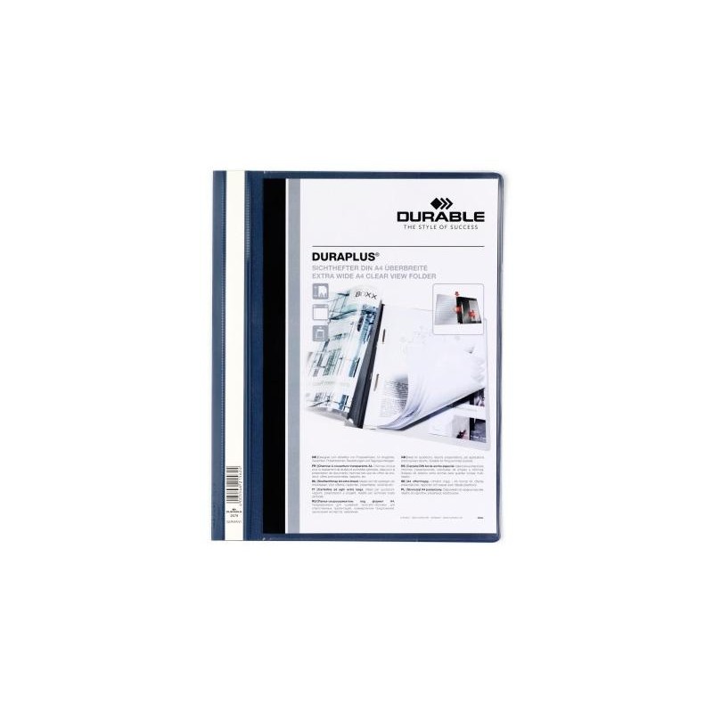 DURABLE CARPETA DE PRESENTACIÓN DOSSIER FÁSTENER DURAPLUS A4 AZUL OSCURO -25 UD-