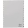 DURABLE ÍNDICES PP CON PESTAÑAS IMPRESAS DIVISIÓN NUMÉRICA 1-12 VERTICAL A4 GRIS