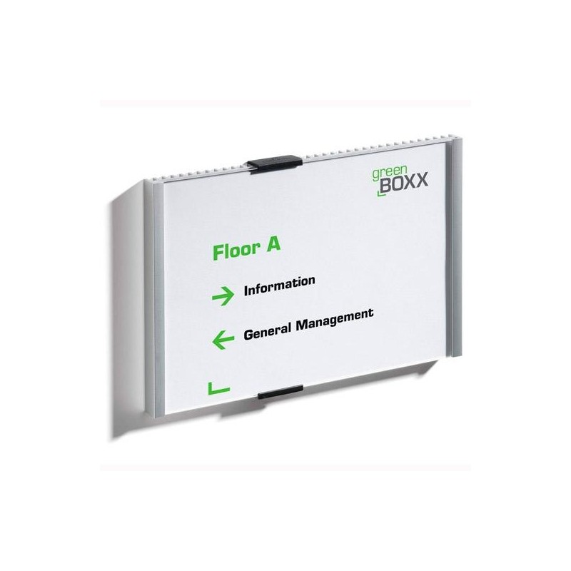DURABLE IDENTIFICADOR PARA PUERTAS INFO SIGN PLACA DE 210X148,5MM METAL PLATEADO