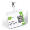 DURABLE PORTANOMBRES CON CLIP PARA IDENTIFICACIÓN 60X90MM PLÁSTICO TRANSPARENTE -25U-