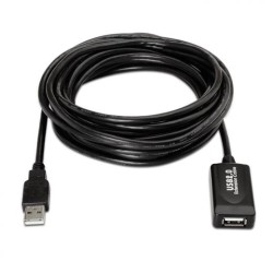 AISENS CABLE EXTENSIÓN USB 2.0 PROLONGADOR CON AMPLIFICADOR, TIPO A MACHO A TIPO A HEMBRA, 10 METROS