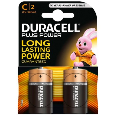 DURACELL PILAS PLUS POWER L2 CLR14 ALCALINAS C 1.5V PACK-2