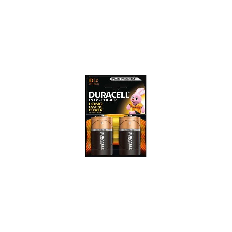 DURACELL PILAS PLUS POWER L2 DLR20 ALCALINAS D 1.5V PACK-2
