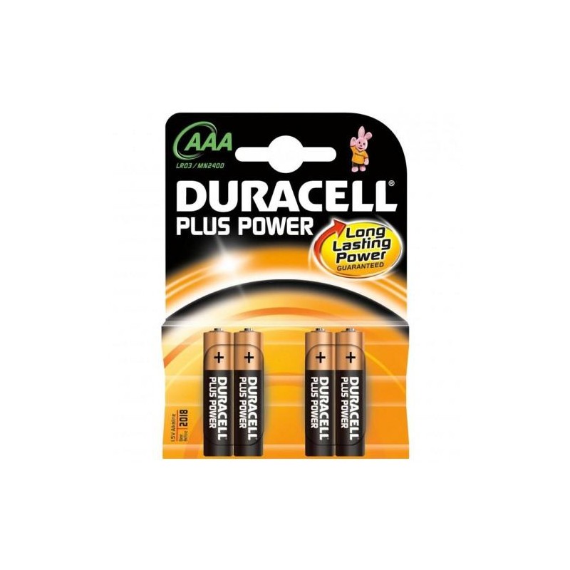 DURACELL PILAS PLUS POWER LR03 ALCALINAS AAA 1.5V PACK-4