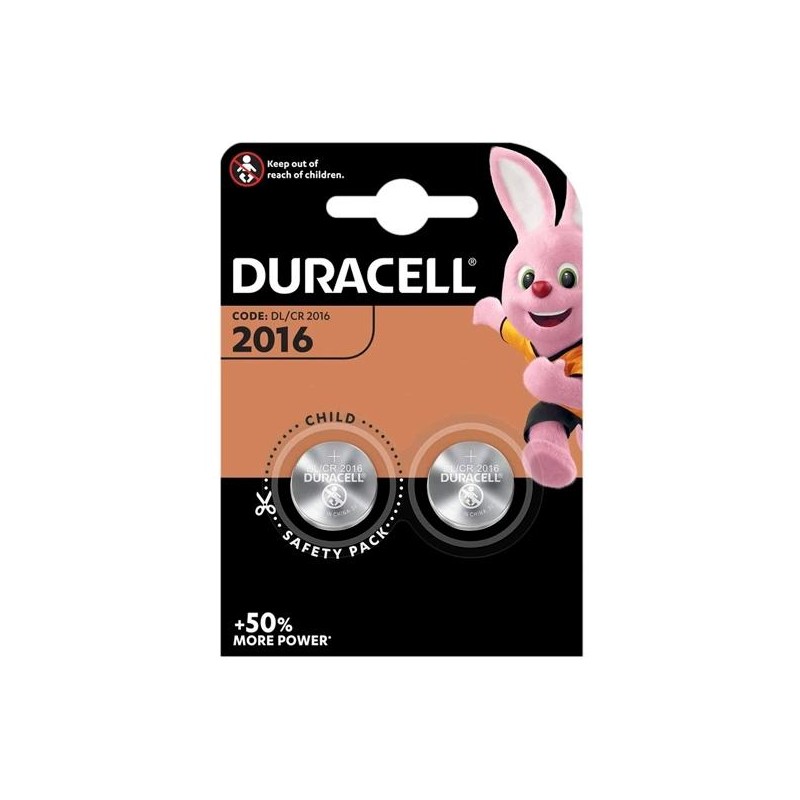 DURACELL PILA BOTÓN CR2016 3V -BLISTER 2U-