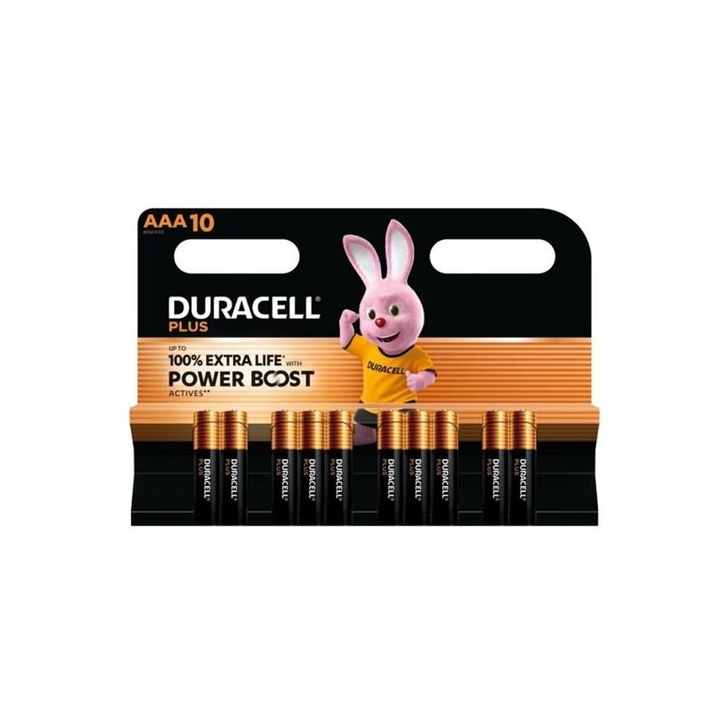 DURACELL PILAS PLUS POWER BOOST LR03 ALCALINAS AAA 1.5V BLISTER 10