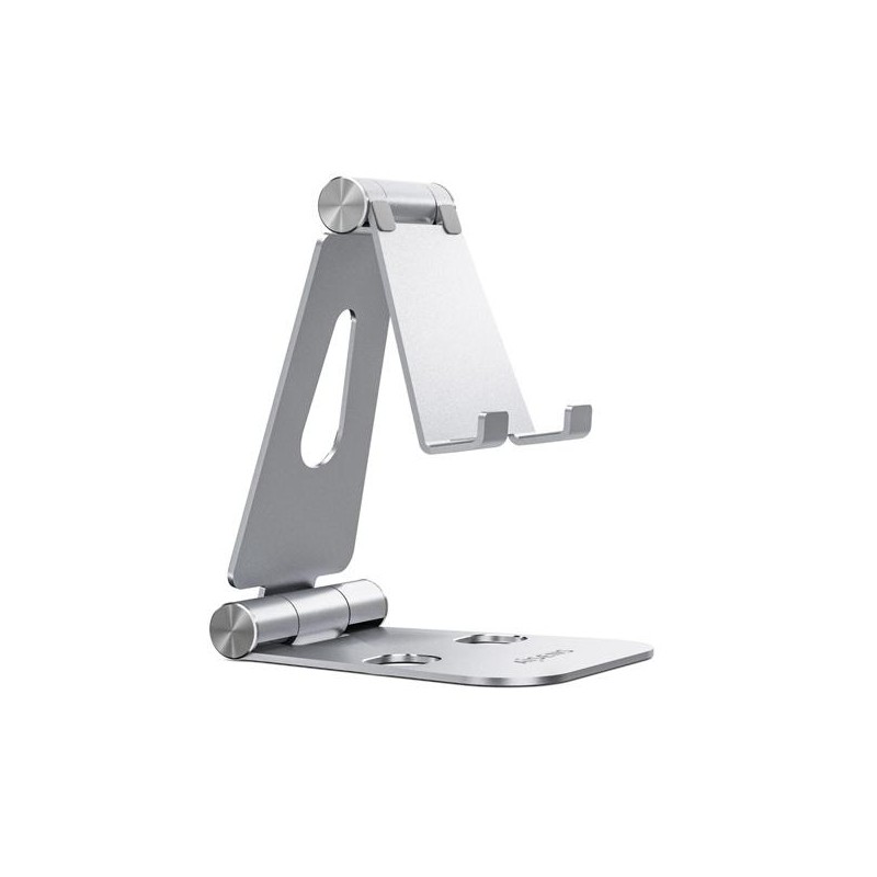 AISENS SOPORTE DE SOBREMESA TAMAÑO XL AJUSTABLE 2 PIVOTES PARA MOVIL/TABLET PLATA