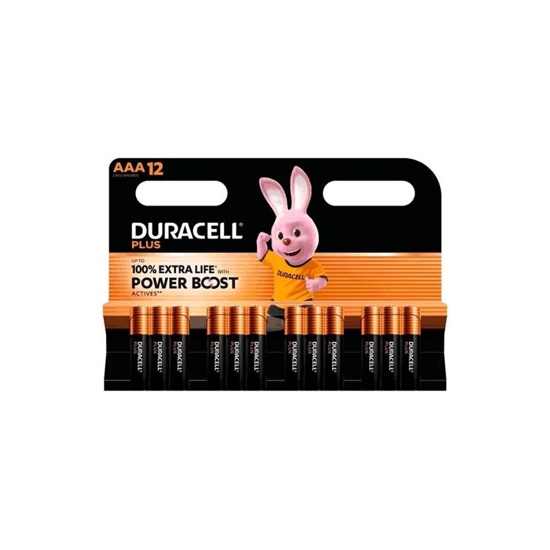 DURACELL PILAS PLUS POWER BOOST LR03 ALCALINAS AAA 1.5V BLISTER 12