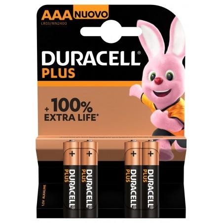 DURACELL PILAS PLUS LR03 ALCALINAS AAA 1.5V -PACK 4U-