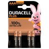 DURACELL PILAS PLUS LR03 ALCALINAS AAA 1.5V -PACK 4U-