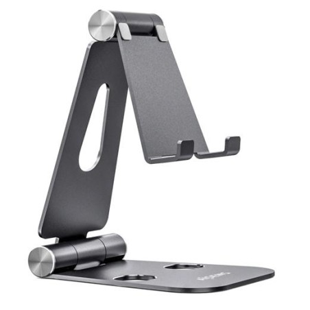 AISENS SOPORTE DE SOBREMESA TAMAÑO XL AJUSTABLE 2 PIVOTES PARA MOVIL/TABLET GRIS
