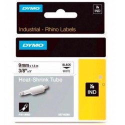 DYMO RHINO CINTA ID1-9, NEGRO SOBRE BLANCO, 9MMX1´5M, TUBO TERMORRETRACTIL (S0718280)