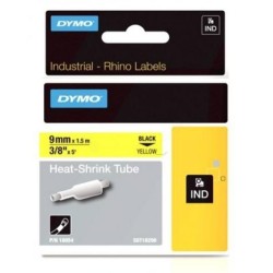 DYMO RHINO CINTA ID1-9, NEGRO SOBRE AMARILLO, 9MMX1´5M, TUBO TERMORRETRACTIL (S0718290)