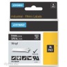 DYMO RHINO CINTA ID1-9, BLANCO SOBRE NEGRO, 9MMX5´5M, VINILO