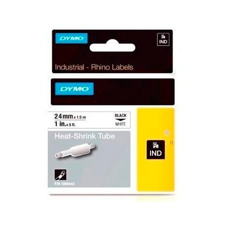 DYMO RHINO CINTA ID1-24, NEGRO SOBRE BLANCO 24MMX1´5M, TUBO TERMORRETRACTIL - 1805443