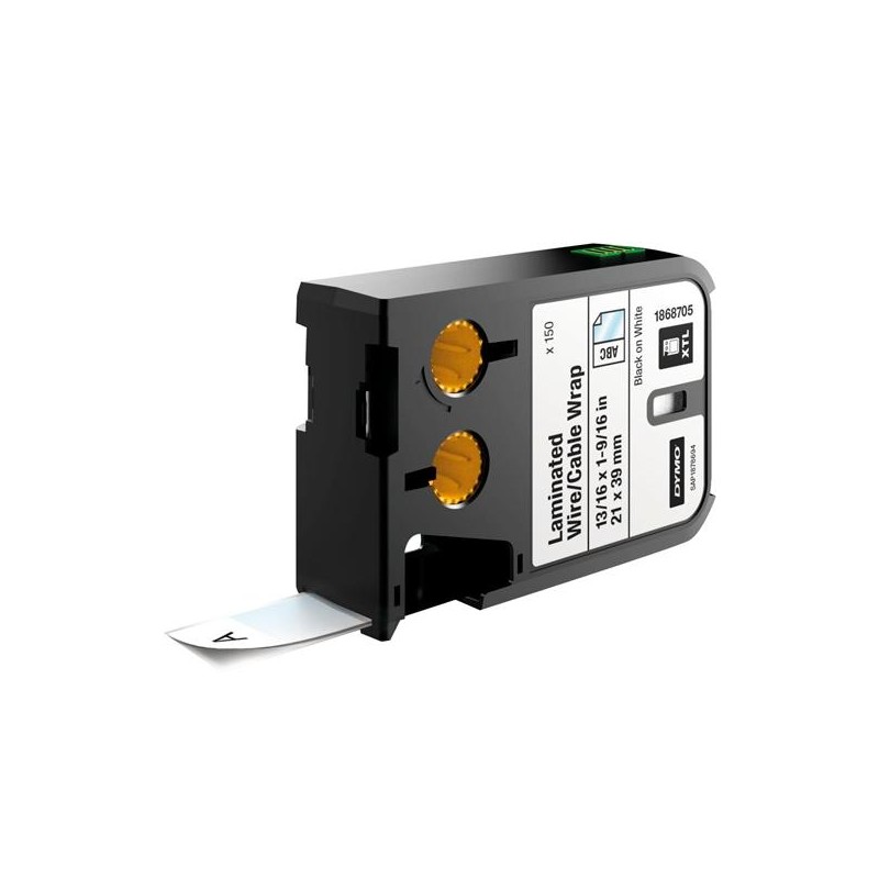 DYMO RHINO CINTA DE TRANSFERENCIA TÉRMICA BLANCA LAMINADA DE 21X39MM, VINILO