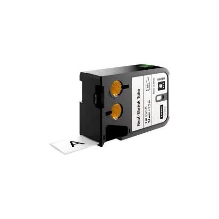 DYMO RHINO TUBO TERMORRETRACTIL NEGRO SOBRE BLANCO 24MM