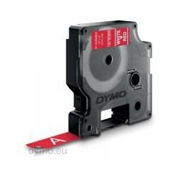 DYMO CINTA DE TRANSFERENCIA TERMICA D1 DURABLE. ETIQUETA PERMANTE BLANCO SOBRE ROJO DE 12MMX3M. ROTULADORA LABELMANAGER