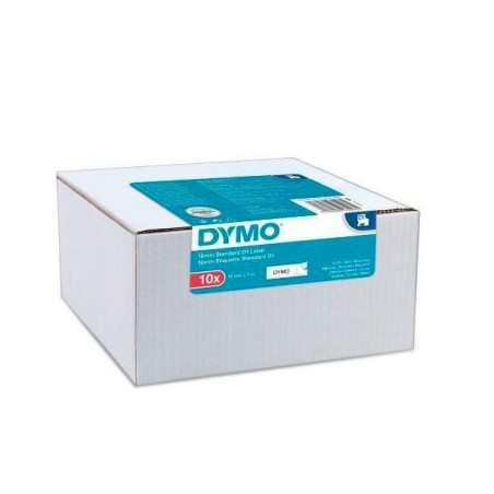 DYMO D1 CINTA AUTOADHESIVA ESTÁNDAR, NEGRO SOBRE BLANCO, 9MMX7M, PACK DE 10 S0720680 (41913)