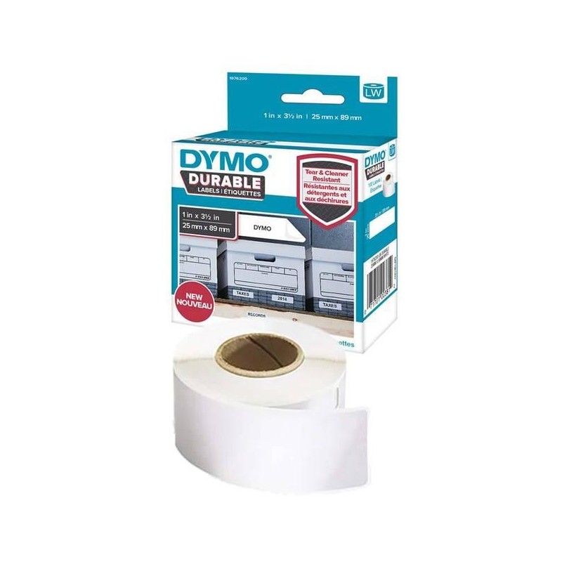 DYMO CINTA DE ETIQUETAS DE ENVÍO BLANCO DE 25X89MM, PARA IMPRESORA TÉRMICA (SUSTITUYE 1933081) (2 ROLLOS X 350 ETIQUETAS)