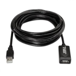 AISENS CABLE EXTENSIÓN USB 2.0 PROLONGADOR CON AMPLIFICADOR, TIPO A MACHO A TIPO A HEMBRA, 15 METROS