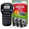 DYMO ETIQUETADORA - ROTULADORA ELECTRÓNICA LM160 + 3 CINTAS D1 DE 12MM NEGRO SOBRE BLANCO (45013) (VALUE PACK)