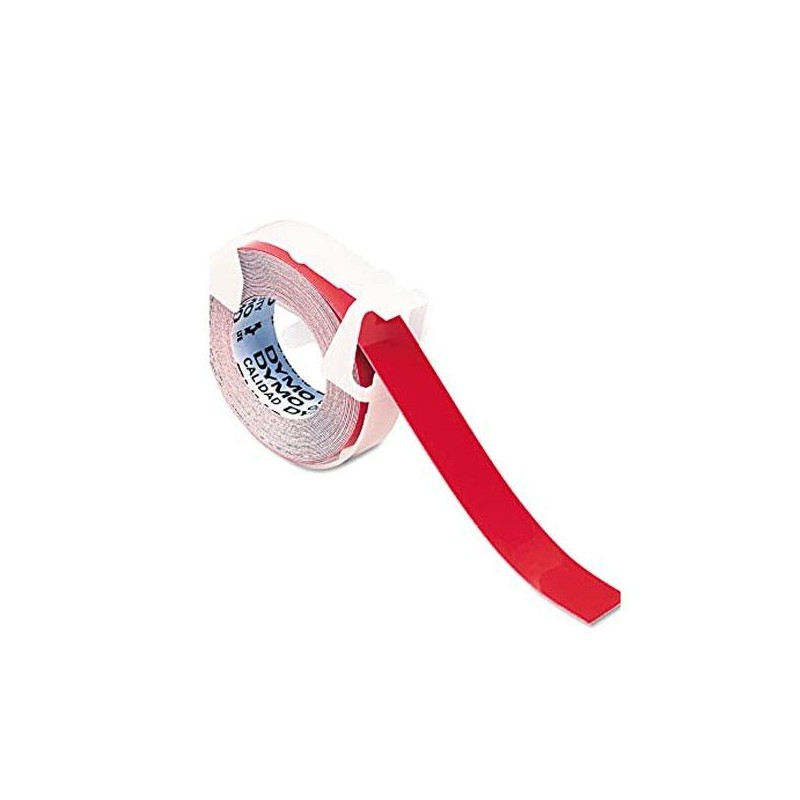 DYMO CINTA DE TRANSFERENCIA TÉRMICA ADHESIVA BRILLANTE ROJO PARA GRABAR EN RELIEVE 9MMX3M