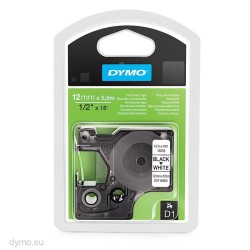 DYMO CINTA DE POLIESTER PERMANENTE D1 16959, NEGRO SOBRE BLANCO DE 12MMX5.5MM