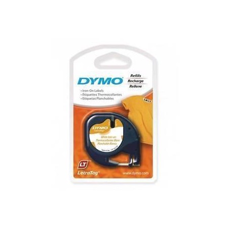 DYMO CINTA AUTOADHESIVA PARA ROPA 18769, NEGRO-BLANCO 12MMX2M ROTULADORAS LETRATAG (S0718850)