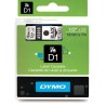 DYMO CINTA DE TRANSFERENCIA TERMICA D1 45010. ETIQUETAS ESTÁNDAR NEGRO SOBRE TRANSPARENTE DE 12MMX7M. POLIESTER AUTOADHESIVA. RO