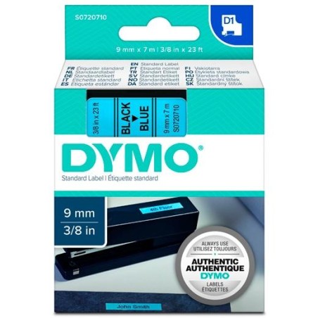 DYMO CINTA DE TRANSFERENCIA TERMICA D1 40916. NEGRO SOBRE AZUL DE 9MMX7M. POLIESTER AUTOADHESIVA